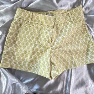 LOFT Yellow High Waist Tailored Shorts women’s sized 8